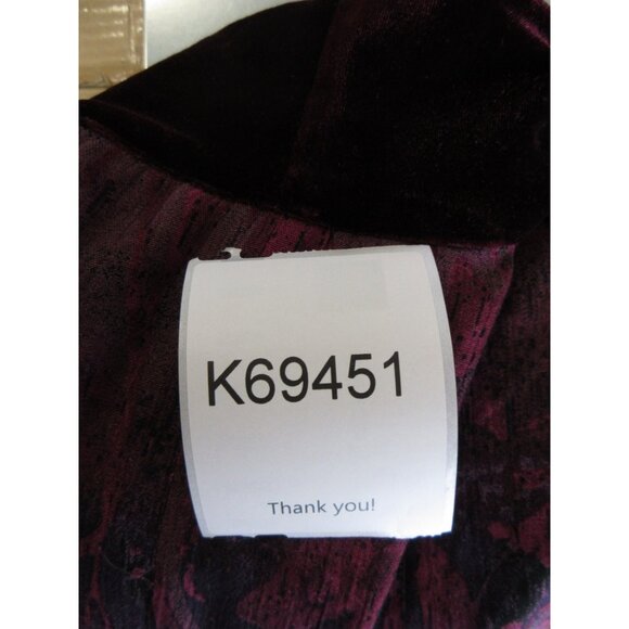 VINTAGE Carole Little Top 10 Velvet Tank Insert Blouse Abstract Boho - Picture 11 of 11